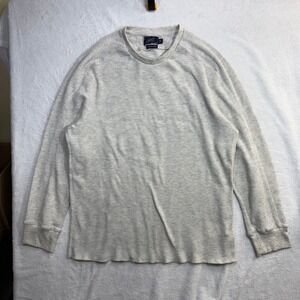 Grayers XXL Thermal Long Slv Shirt Waffle Knit Minimalist Cozy Neutral Utility